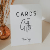 Eenvoudig Modern Neutraal Baby shower Kaarten en g Reclamebord Met Voetstuk