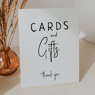 Eenvoudig Modern Neutraal Baby shower Kaarten en g Reclamebord Met Voetstuk