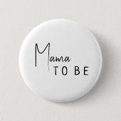Eenvoudig Modern Neutraal Baby shower Mama To Be Ronde Button 5,7 Cm (Voorkant)