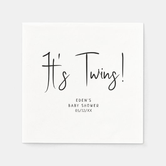 Eenvoudig Modern Neutraal, het is een tweeling! do Servet (Voorkant)