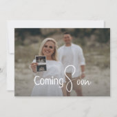 Eenvoudig Modern Neutraal Komt Binnenkort Zwangers Aankondiging (Voorkant)
