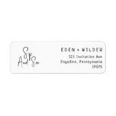 Eenvoudig modern neutraal schip en zie retouradres etiket (Voorkant)