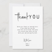 Eenvoudig modern neutraal verticaal Baby shower pl Bedankkaart (Voorkant)