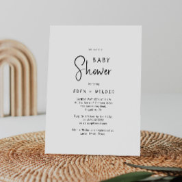 Eenvoudig Modern Neutral Couples Baby shower Kaart