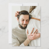 Eenvoudig Modern Neutral Couples Foto Baby shower Kaart (Achterkant)