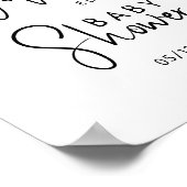 Eenvoudig Modern Neutral Welcome Baby shower Poster (Hoek)