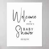 Eenvoudig Modern Neutral Welcome Baby shower Poster (Voorkant)