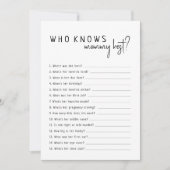 Eenvoudig Modern Neutral Wie kent mama beste Kaart (Voorkant)