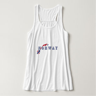 Eenvoudig Modern Noors Letter Vlag Souveni Tanktop