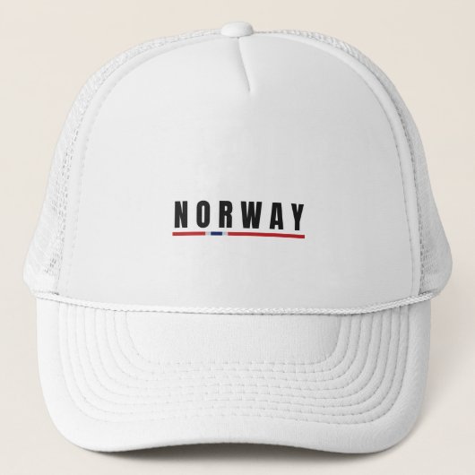 Eenvoudig Modern Noors Letter Vlag Souveni Trucker Pet (Voorkant)