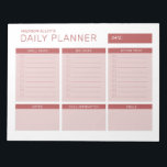 Eenvoudig modern Notitieblok voor een professionel<br><div class="desc">Schrijf uw dagelijkse taken,  planning en afspraak met deze coole en eenvoudige dagelijkse planner in een  roze kleurenschema. Perfect als cadeau voor een vriend,  collega,  medewerker of klasgenoot.</div>