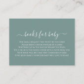 Eenvoudig Modern Oh Baby Sage Groen Baby shower Informatiekaartje (Achterkant)