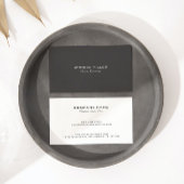 Eenvoudig Modern Omkeerbaar Grijs en Wit Visitekaartje