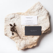 Eenvoudig Modern Omkeerbaar Grijs en Wit Visitekaartje