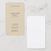 Eenvoudig Modern Ontwerp Elegant Beige Sjabloon Ko Visitekaartje (Voorkant / Achterkant)