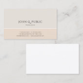 Eenvoudig Modern Ontwerp Elegante Kleurenharmonie  Visitekaartje (Voorkant / Achterkant)