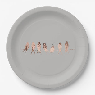 Eenvoudig Modern Ontwerp met de Vogels van het Papieren Bordje