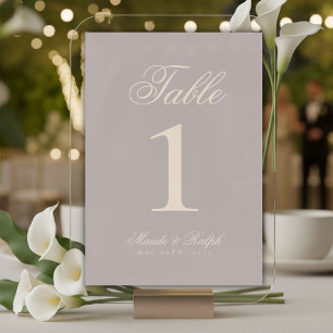 Eenvoudig Modern Oud Geld Mauve Wedding Kaart