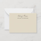 Eenvoudig modern paar rustieke pampass gras bruilo notitiekaartje (Voorkant)