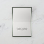 Eenvoudig Modern Paardebloem Mos Groen Bedankkaart (Binnen)