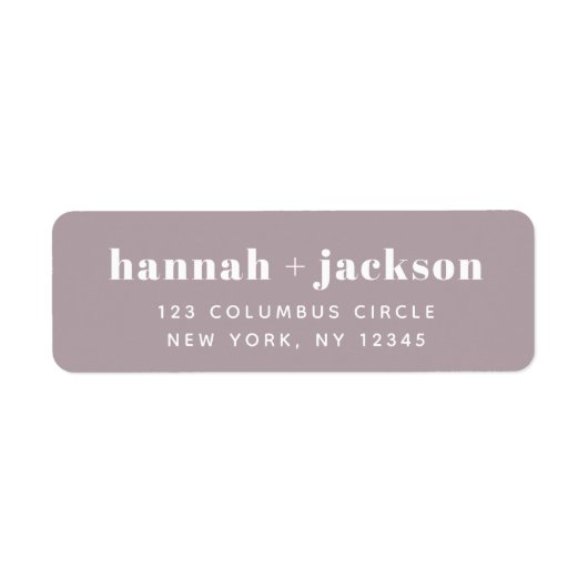 Eenvoudig modern Paars retouradres Etiket (Voorkant)