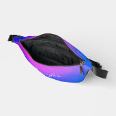Eenvoudig Modern Paars Roze Blauw Met Script Naam Heuptasje (Open)