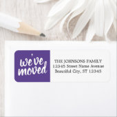 Eenvoudig modern Paars We hebben retouradres verpl Etiket (Insitu)