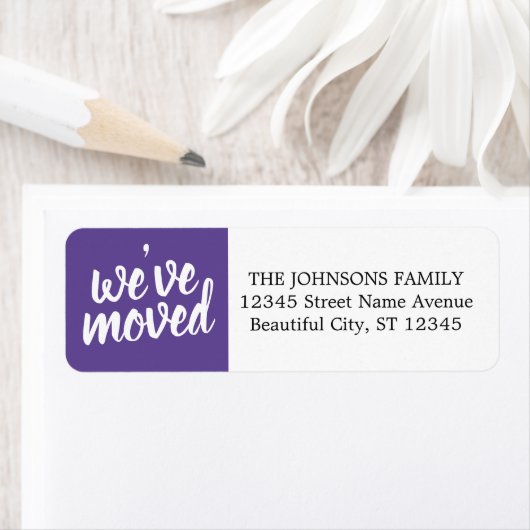 Eenvoudig modern Paars We hebben retouradres verpl Etiket (Insitu)