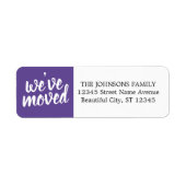 Eenvoudig modern Paars We hebben retouradres verpl Etiket (Voorkant)