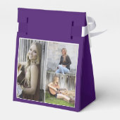 Eenvoudig modern Paarse foto afstudeerfeest Bedankdoosjes (Achterkant)
