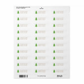Eenvoudig Modern Papier Kerstboom Retouradres Etiket (Full Sheet)