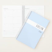 Eenvoudig modern pasteelpoeder blauw per jaar planner (Display)