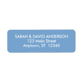 Eenvoudig Modern Pastel Blauw retour adres label (Voorkant)