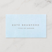 Eenvoudig, modern pastel blauw visitekaartje (Voorkant)