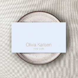 Eenvoudig, modern pastel blauw visitekaartje