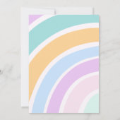 Eenvoudig Modern Pastel Regenboog Blad Verjaardags Kaart (Achterkant)