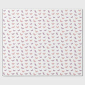 Eenvoudig modern pastelvlinders patroon cadeaupapier (Vlak)