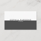 Eenvoudig Modern Pebblegrijs en Wit Professioneel Visitekaartje (Voorkant)