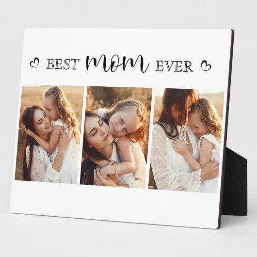 Eenvoudig modern persoonlijk cadeau voor Moeder Fo Fotoplaat (Zijkant)