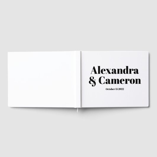 Eenvoudig, modern, persoonlijk huwelijk gastenboek (Volledig)