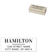 Eenvoudig modern, persoonlijk terugkeeradres rubberstempel (Gestempeld)