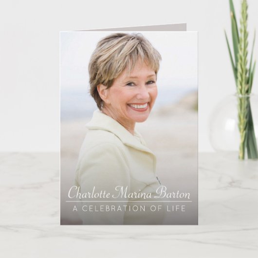 Eenvoudig Modern Photo Folded Program Programma (Voorkant)