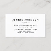 Eenvoudig Modern Photo Minimal QR CODE Visitekaart Visitekaartje (Achterkant)