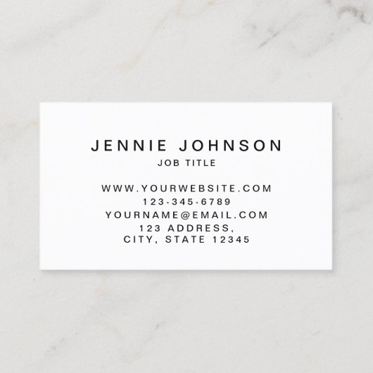 Eenvoudig Modern Photo Minimal QR CODE Visitekaart Visitekaartje (Achterkant)