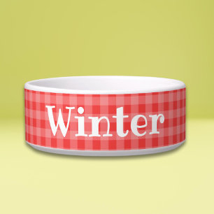 Eenvoudig Modern Plaid Hond Pet Voerbakje
