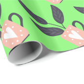 Eenvoudig modern plant pastel cadeaupapier (Rol Hoek)