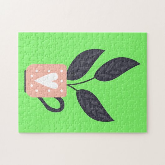 Eenvoudig modern plant pastel legpuzzel (Horizontaal)