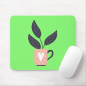 Eenvoudig modern plant pastel muismat (Met muis)