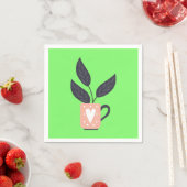 Eenvoudig modern plant pastel servet (Insitu)