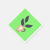 Eenvoudig modern plant pastel servet (Hoek)